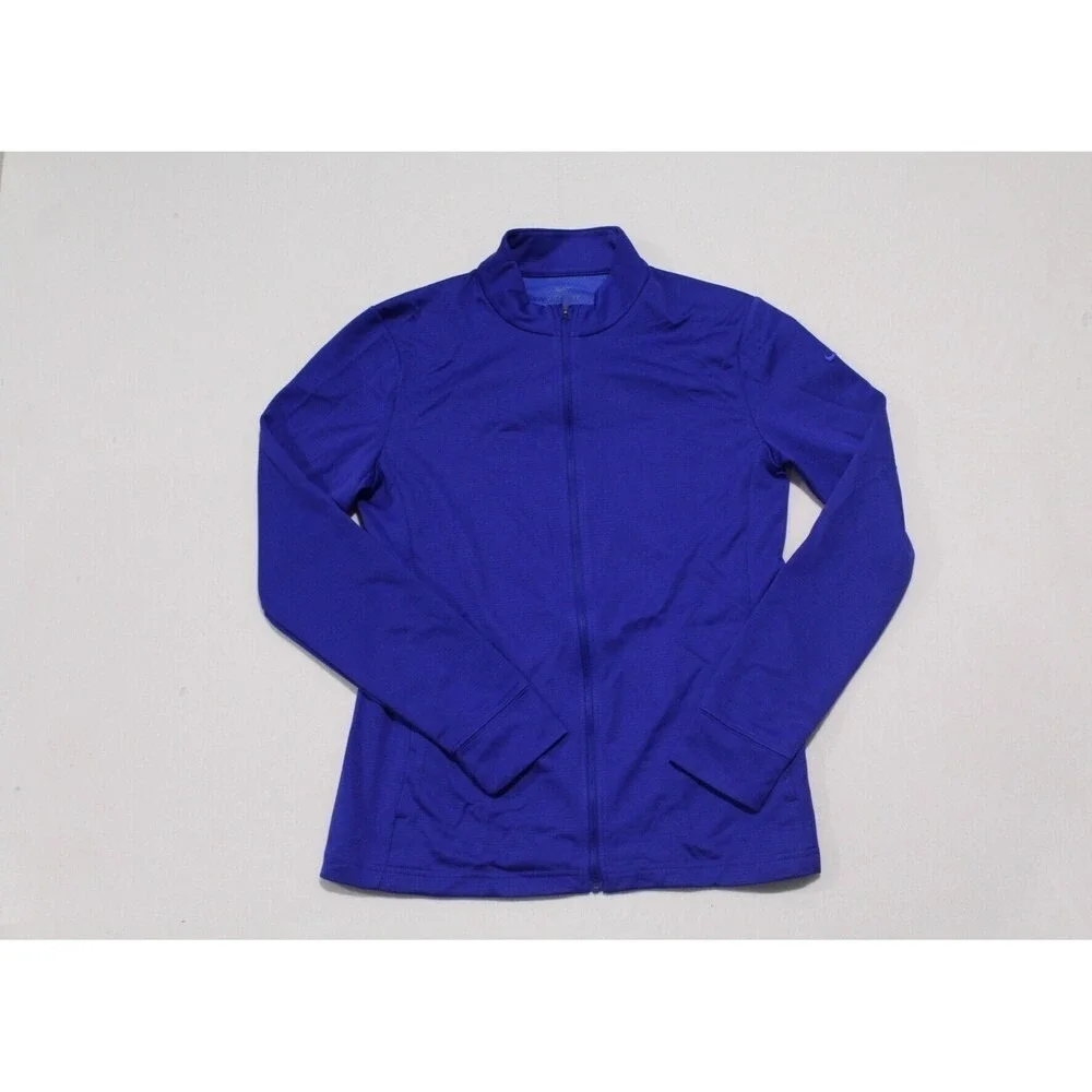 Nike Women Sweatshirt Blue Mock Neck Dri Fit Size Small